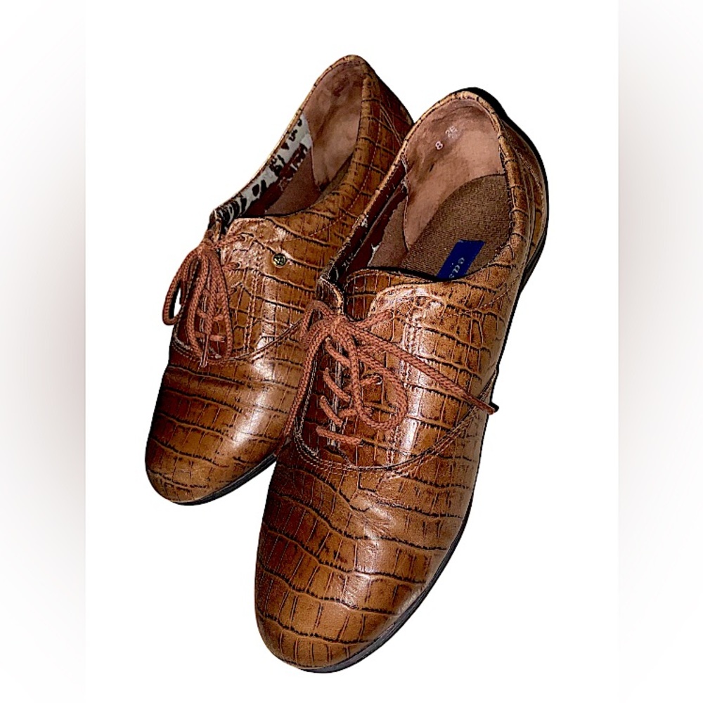 Womens Oxford Leather Work Shoes Size 8